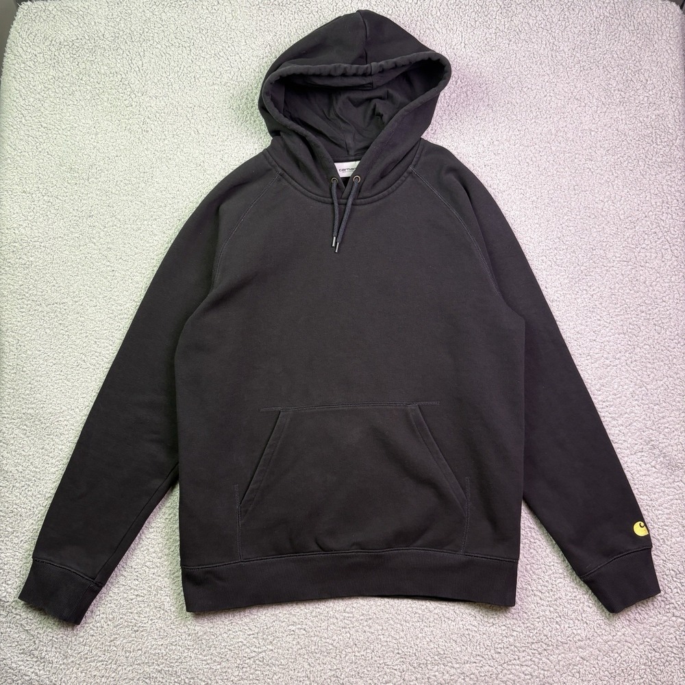 Carhartt WIP Chase Hoodie Mens Large Black Work In Progress Hooded Sweatshirt